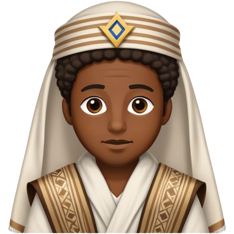 Black Israelite with tallit on emoji