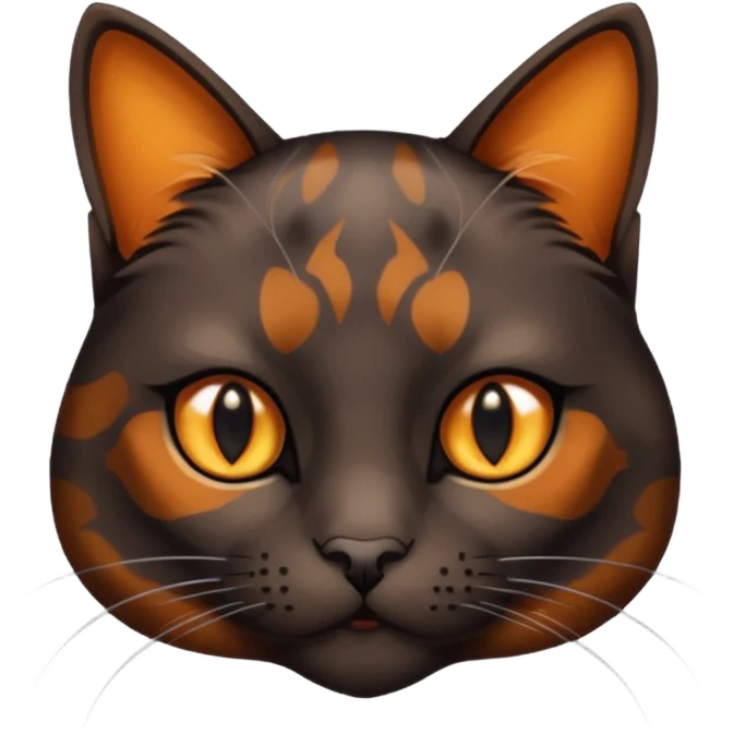 dark tortoiseshell cat emoji