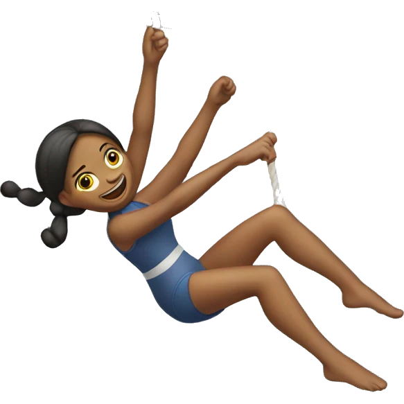Girl doing trapeze  emoji