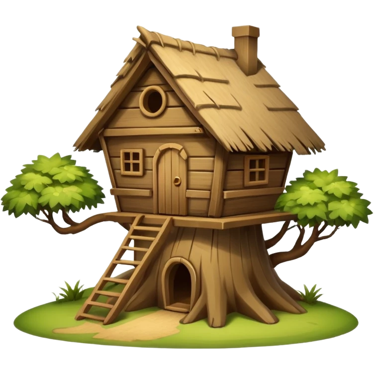 tree hut  emoji