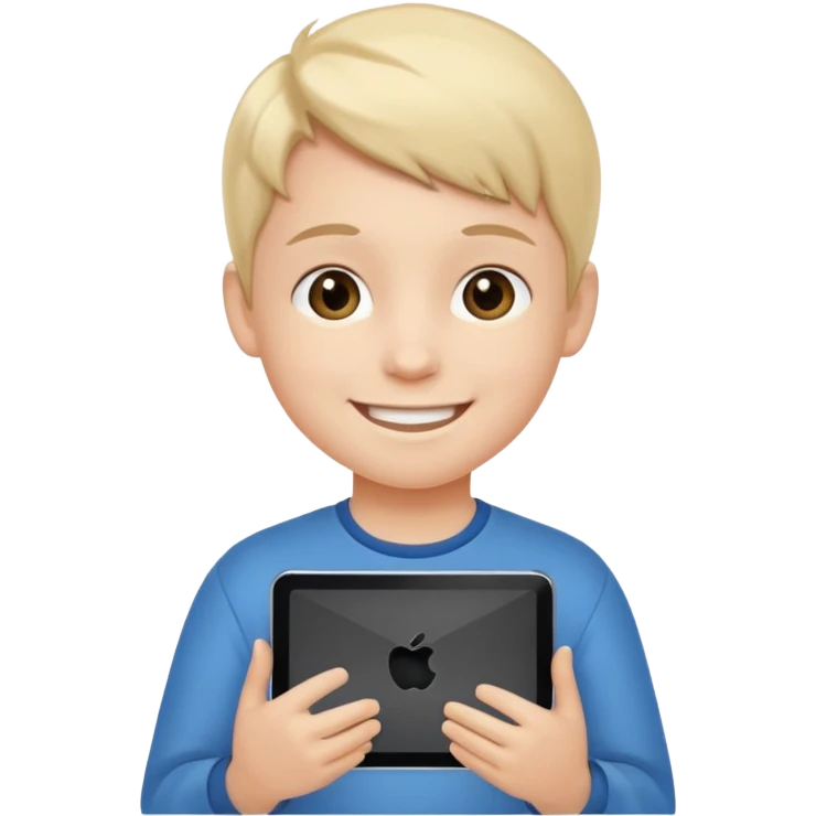 kid hold a tablet emoji