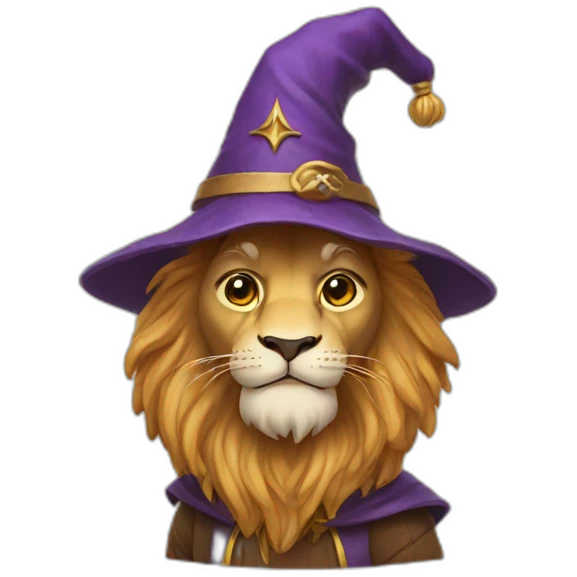 Lion wizard emoji