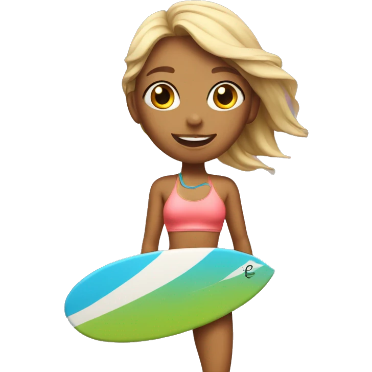 Surfer girl emoji