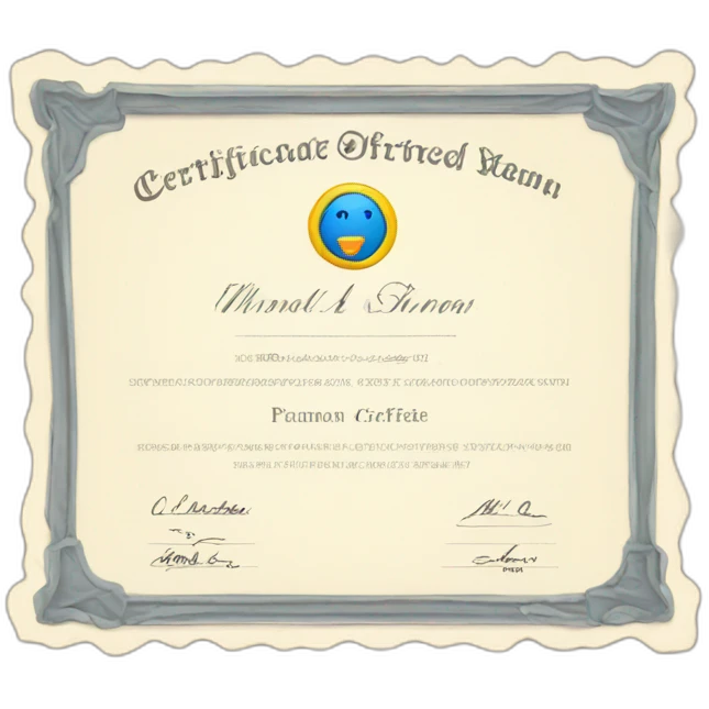 Certificate  emoji