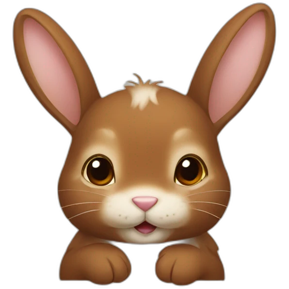 A darwrf brown bunny  emoji