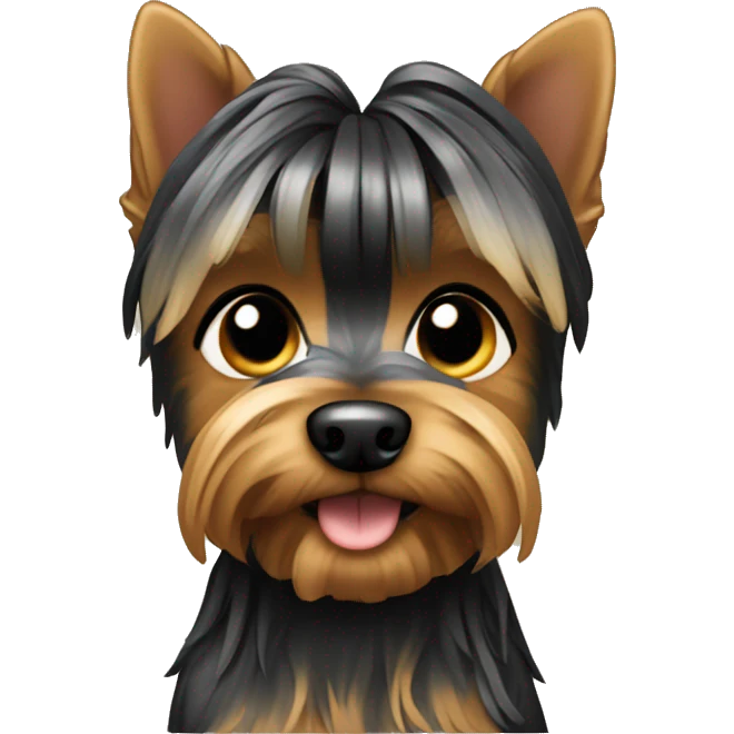Braided hair yorkie terrier emoji