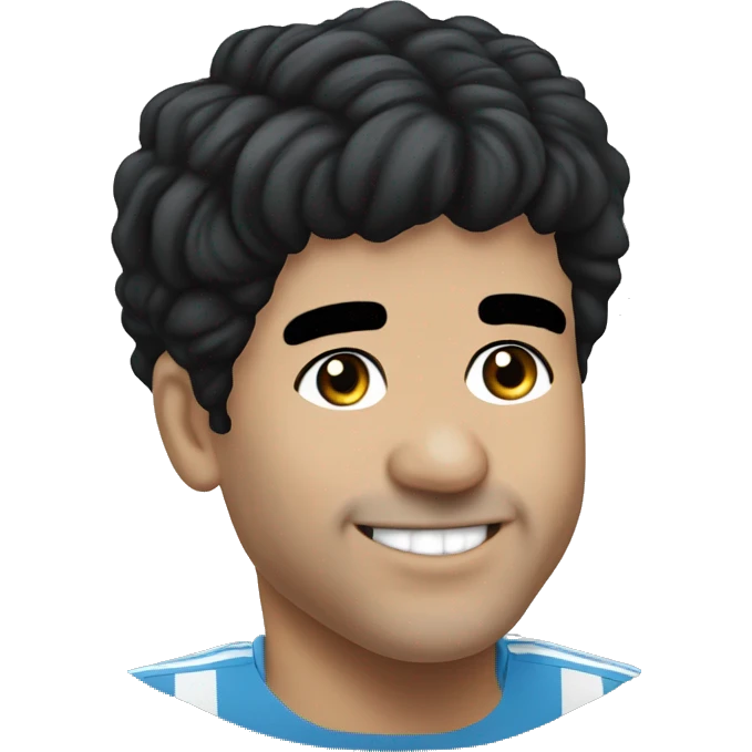 maradona argentina young smile emoji