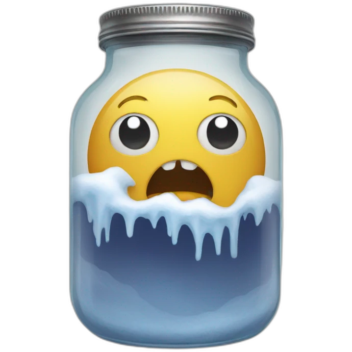 Scary Blizzard in a jar emoji