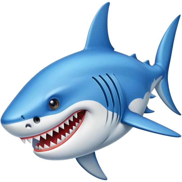Tiburón con tenis azules emoji