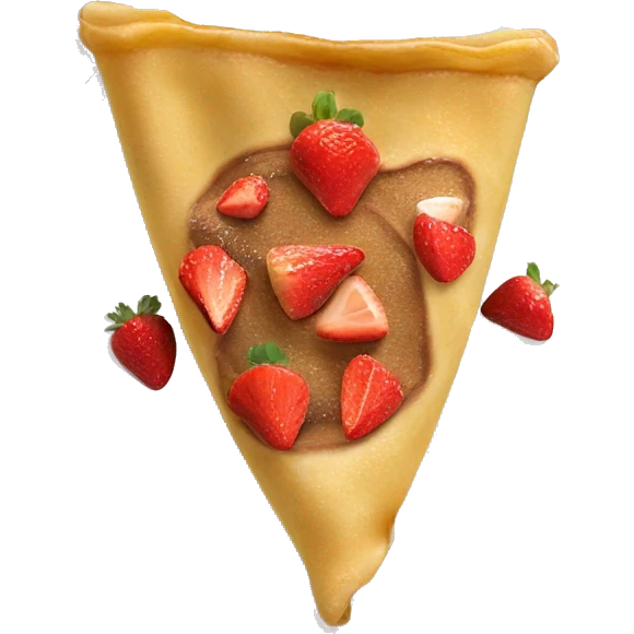 Nutella crepe with strawberries  emoji