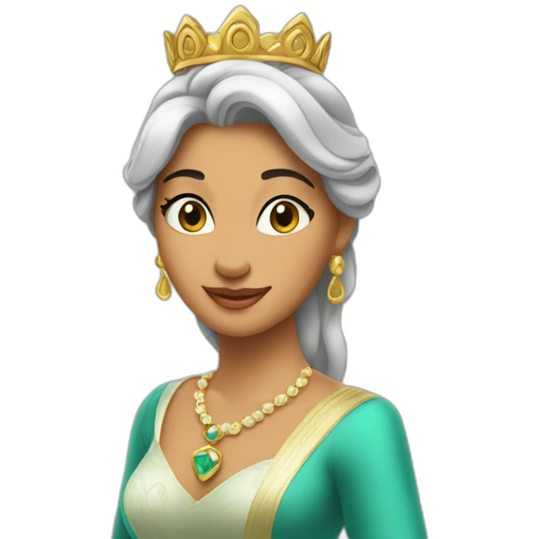 queen jasmine posing emoji