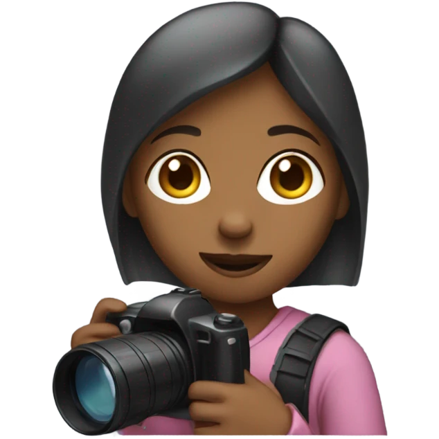 a girl with a camera  emoji