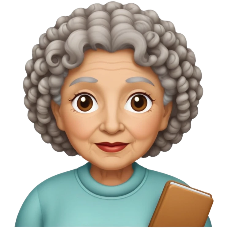 Abuela pelo rizado emoji