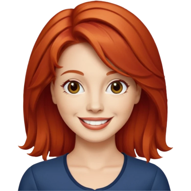 Lee Purcell with red medium hair emoji