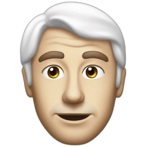Macron with flour in the noze emoji