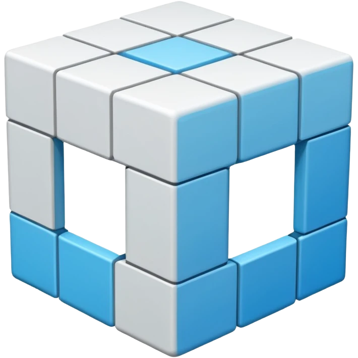 cross section　cube emoji