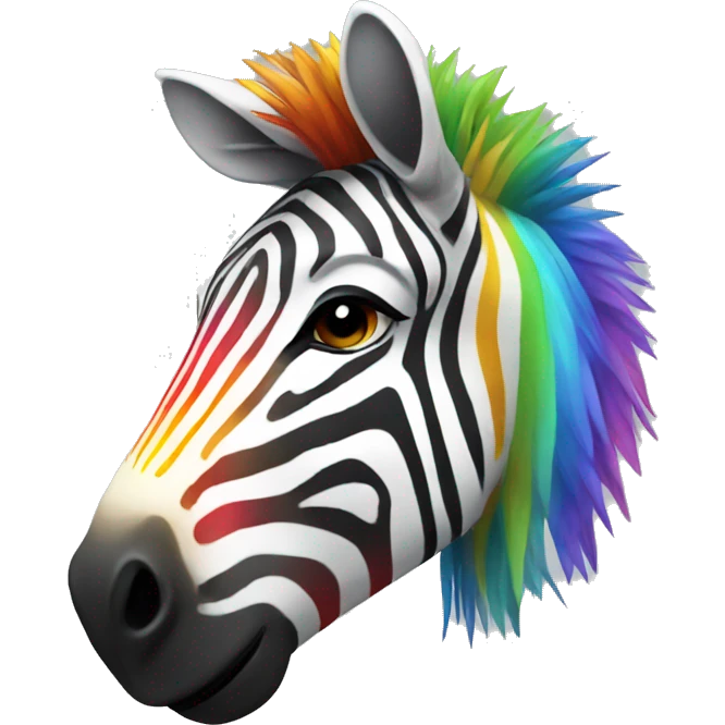 Rainbow zebra emoji