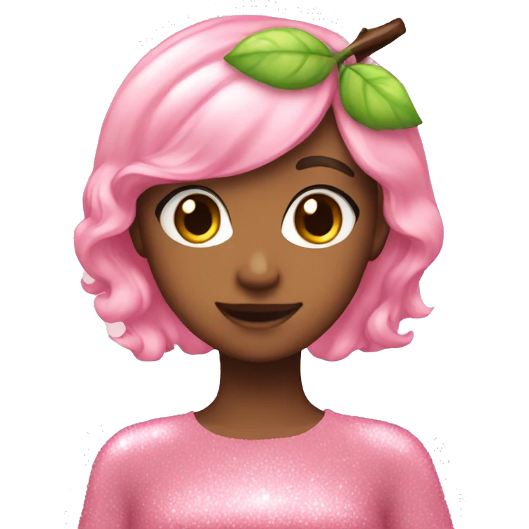 Cherry sparkly light pink  emoji