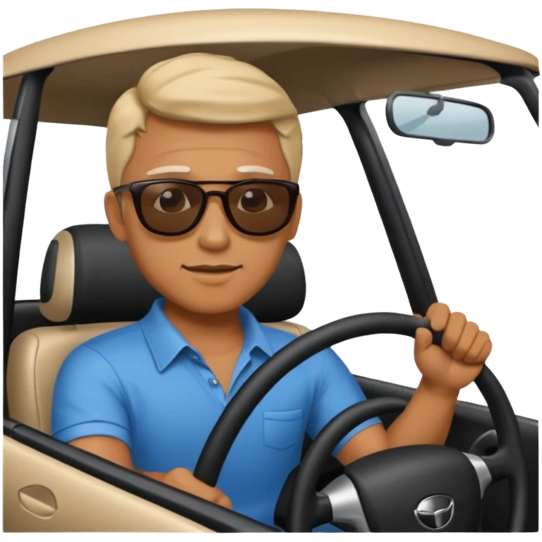 man driving a car emoji