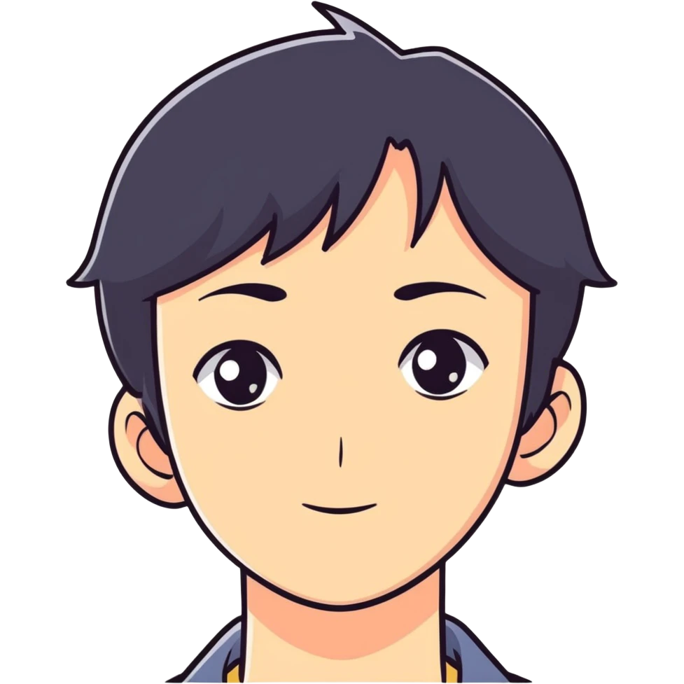 A good math teacher with black hair and beautiful eyes emoji