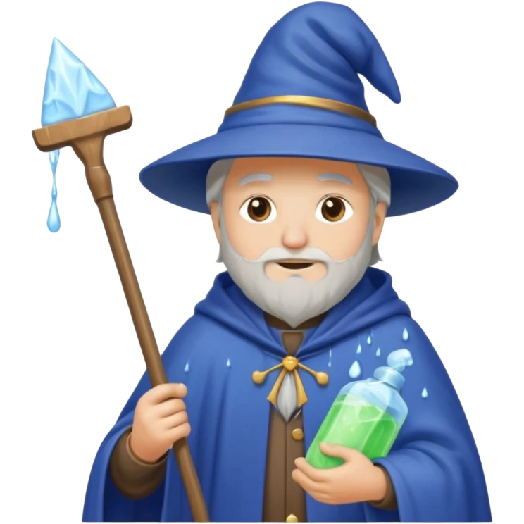 a wizard cleaning windows emoji
