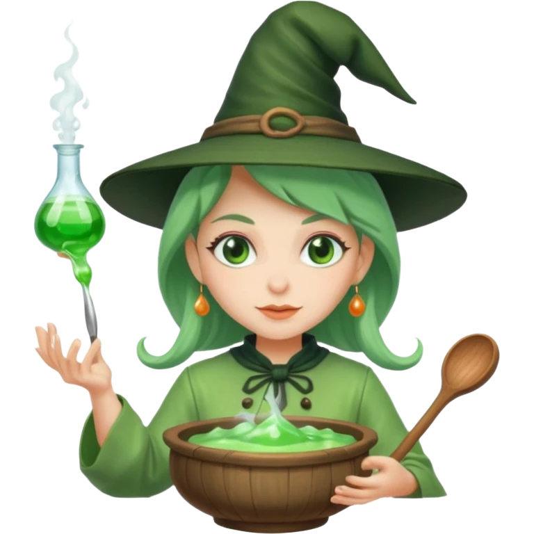 green witch cooking potion emoji