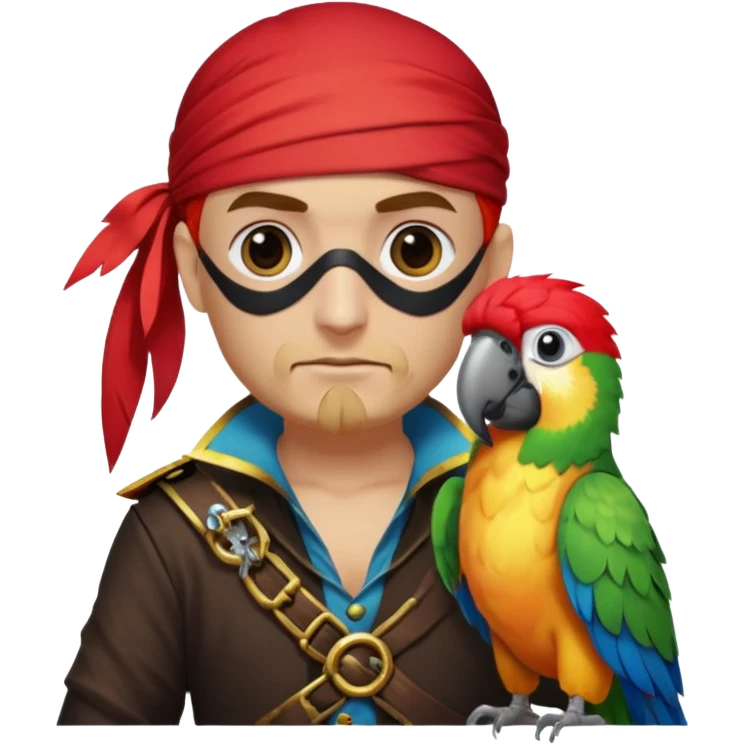 💀pirate and parrot emoji