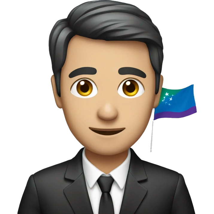Radio presenter with Azerbaijan flag emoji