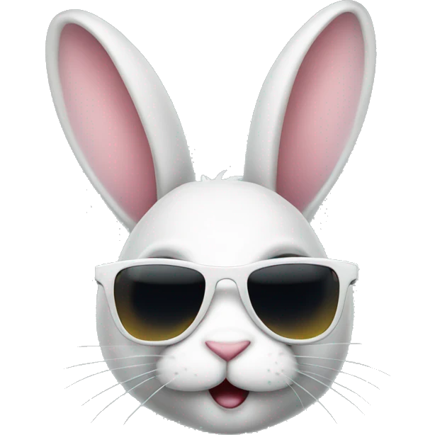 A bunny wearing sunglasses emoji