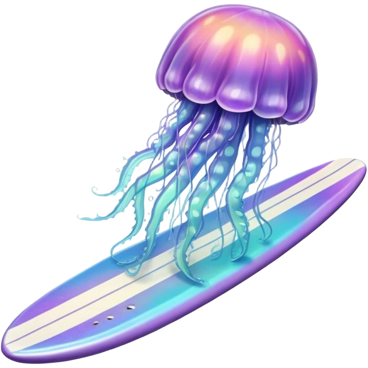 jellyfish on a surfboard  emoji