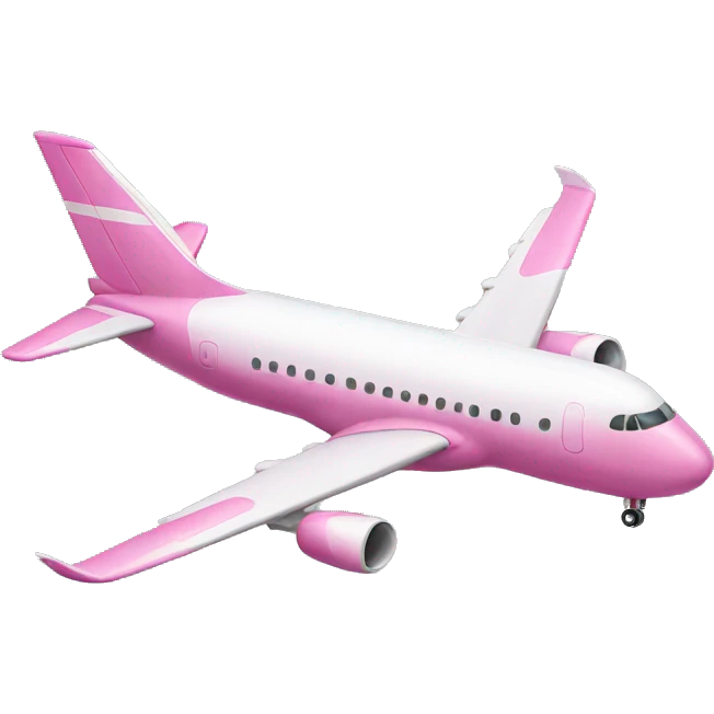 Pink airplane emoji
