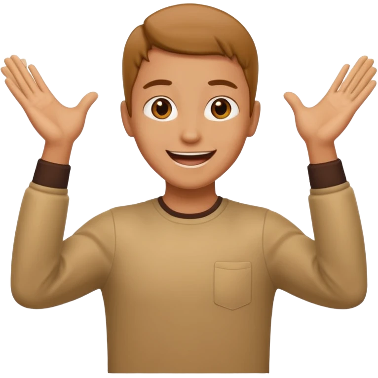 A person with the arms opened emoji