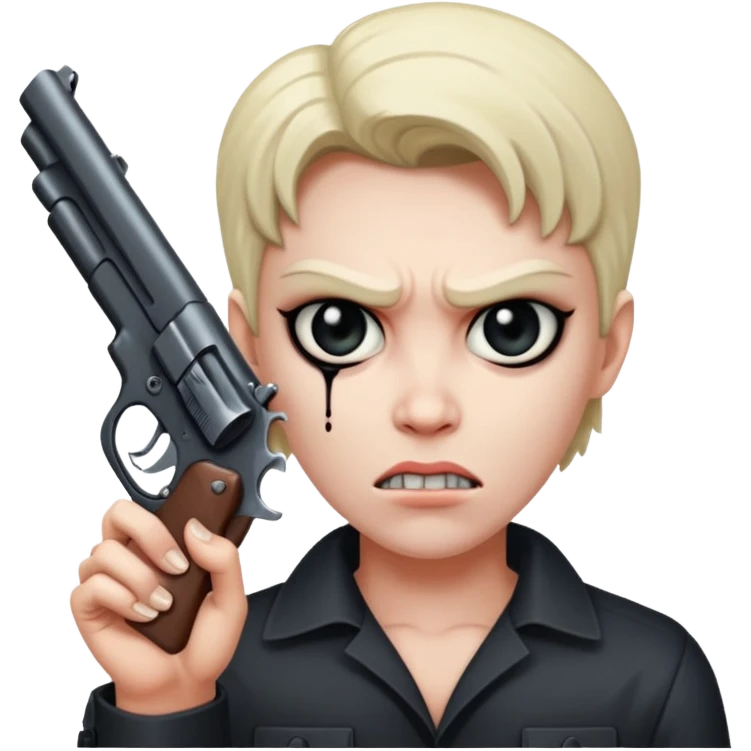 Psycho with gun emoji