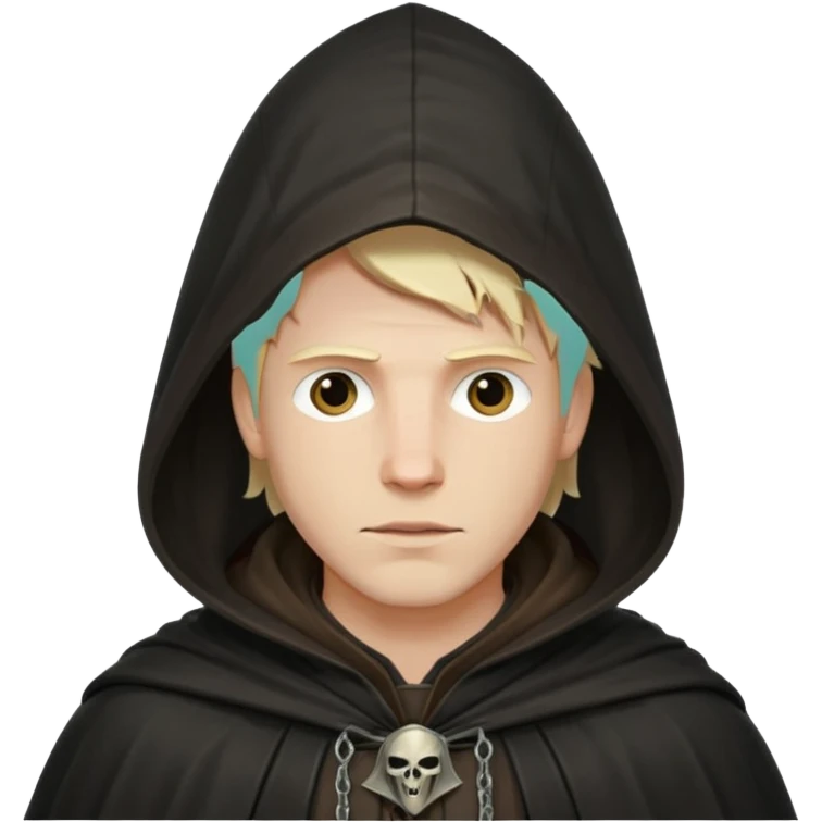 Hooded blonde man emoji