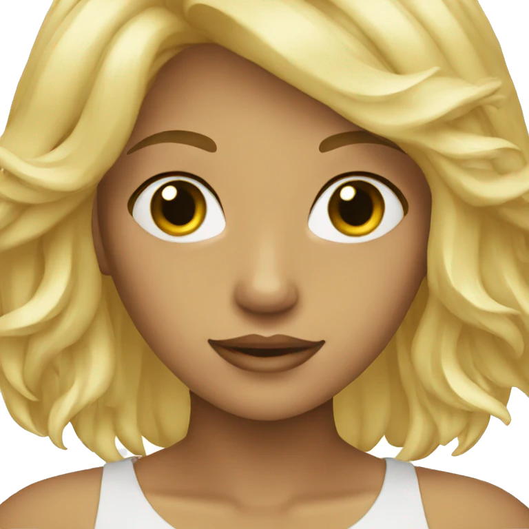 Palm face girl blonde hair emoji