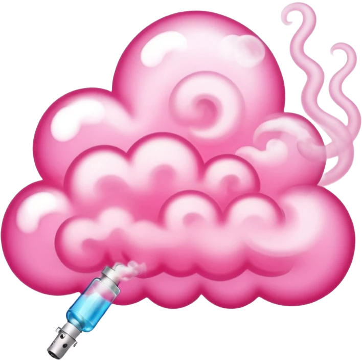 Pink vape smoke emoji