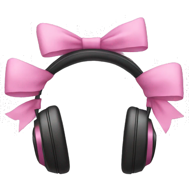Headphones with bows emoji