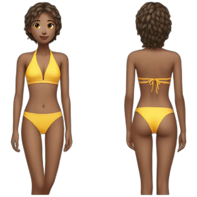 Girl Swim suit thin emoji