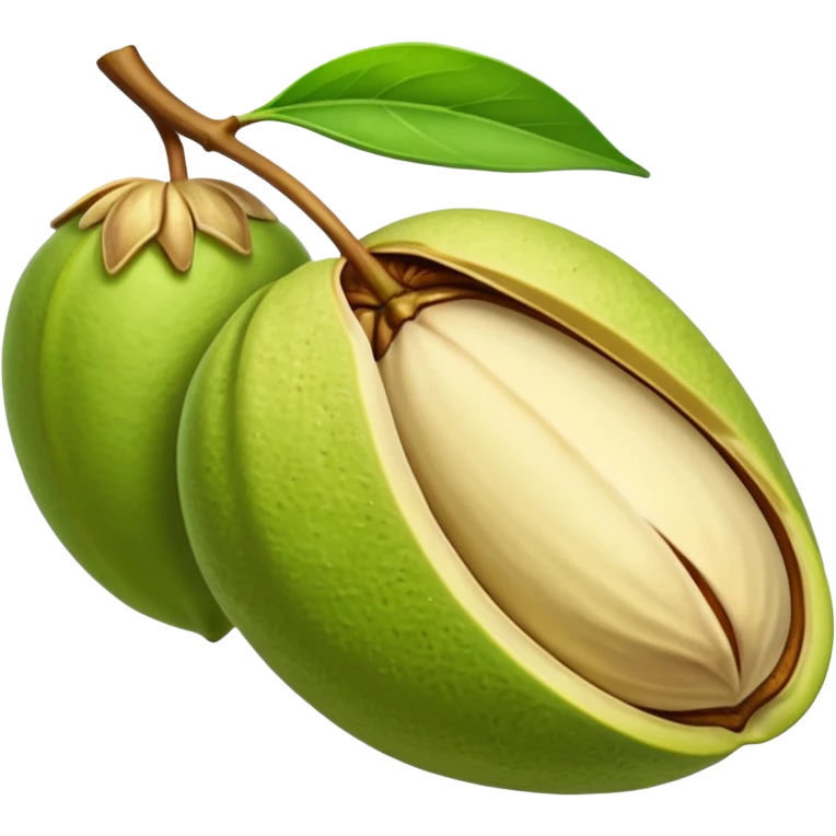 pistachio with shall green nut  emoji