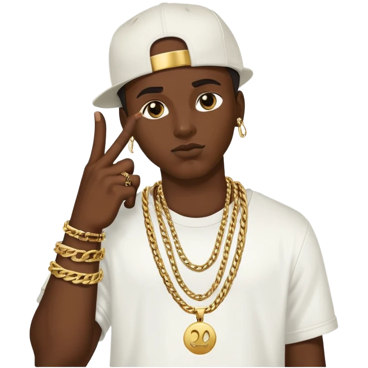 Rapper flipping u off emoji
