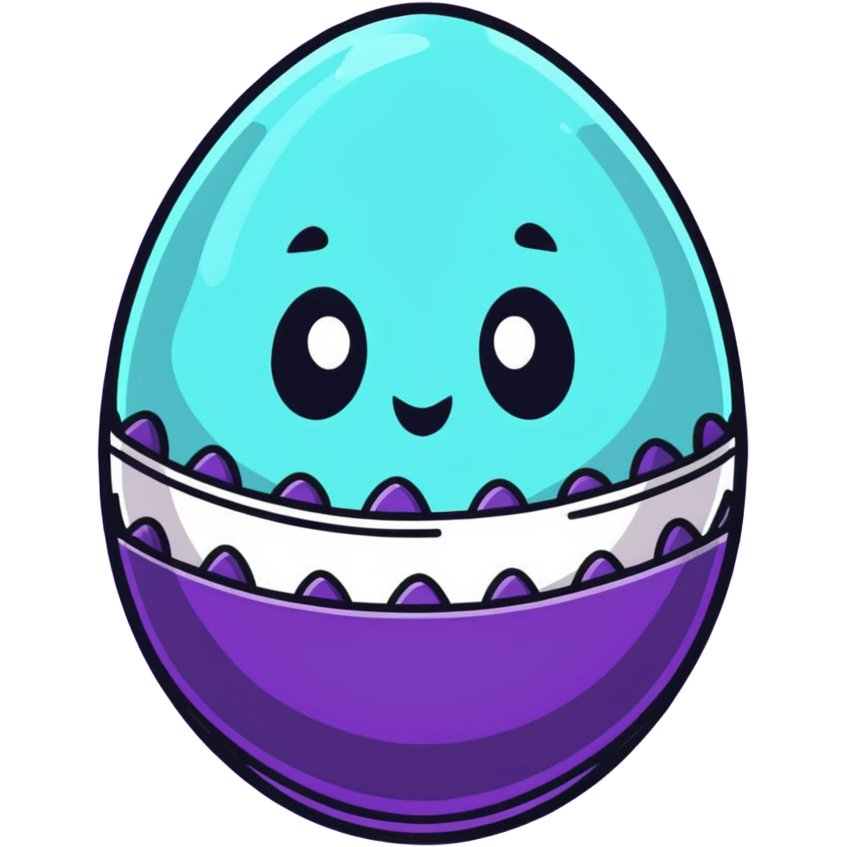 Goth style Easter egg emoji