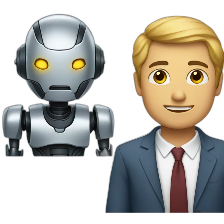 man vs robot emoji