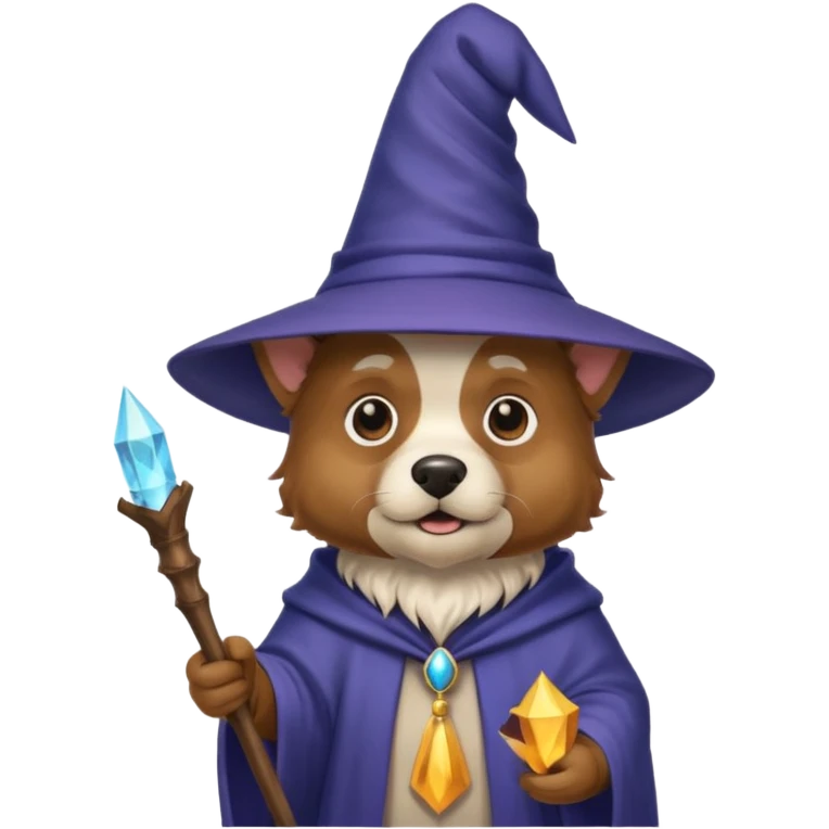 Dog wizard emoji