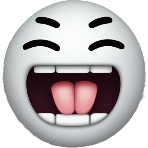 🟡 emoji with MV instead of eyes and a tongue sticking out of the right side of the mouth and 14 below the left corner of the mouth  emoji
