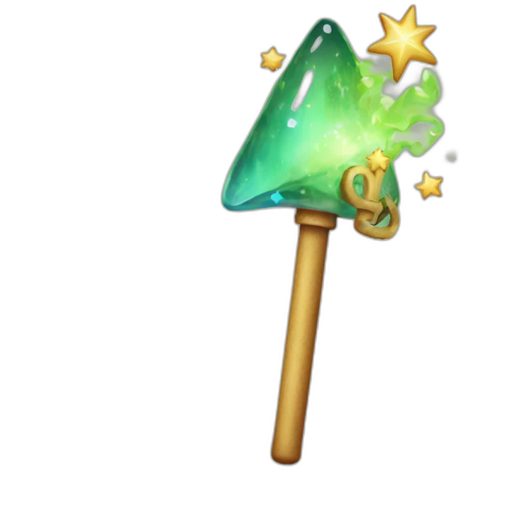 magic wand and trash emoji