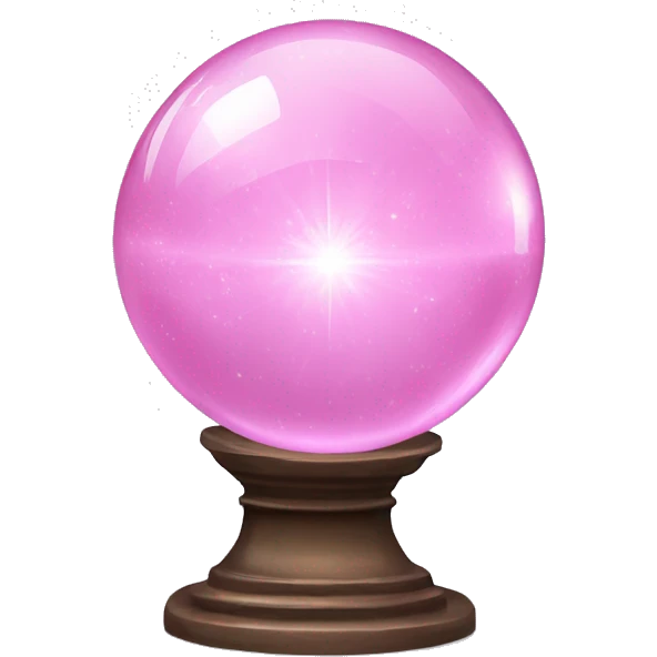 Light pink magic crystal ball emoji