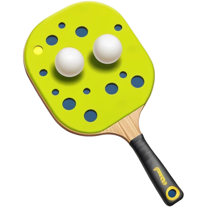  pickleball paddel with ping pong ba emoji