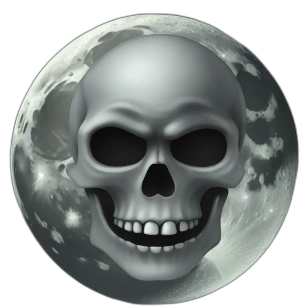 A-skull-in-the-moon emoji