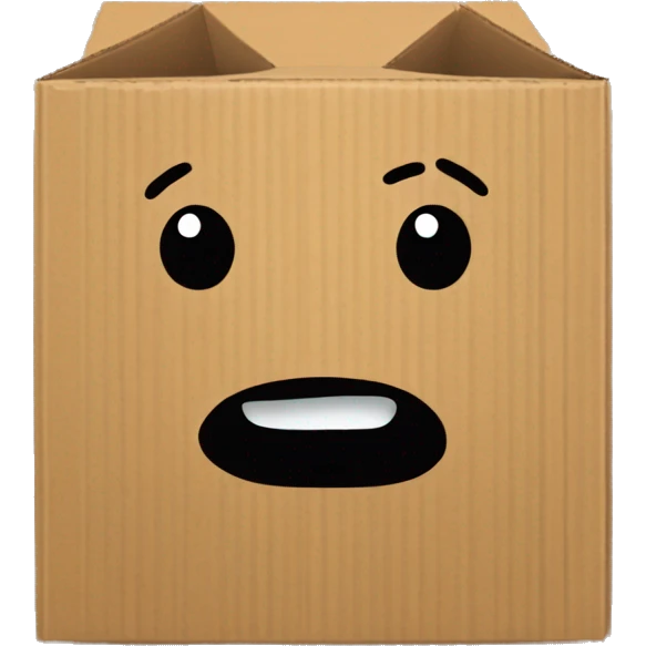 Cardboard with "need help" written on it emoji