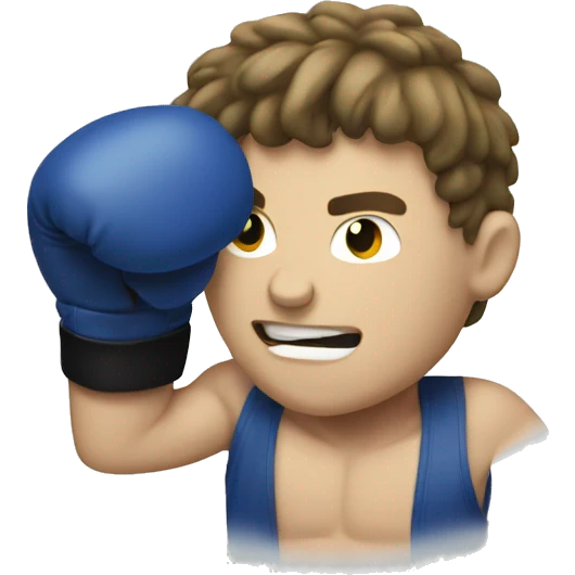 White Guy boxing emoji